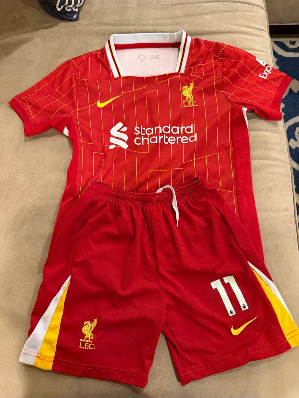 Liverpool FC Kids' Home Soccer Kit - Red